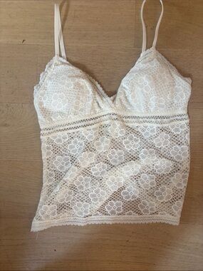 aerie Ivory Lace Cami Tank